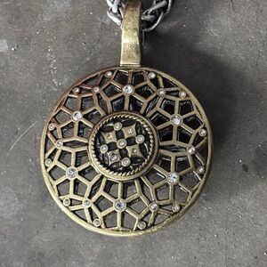 Premier Designs Reversible Open Work French Silver Necklace